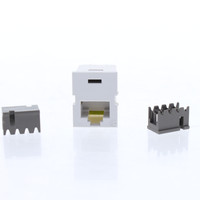 Pass and Seymour Legrand White Cat 5e Jack Cat5e RJ45 T568A/B Category 5e 8-Position 8-Wire PS58-W