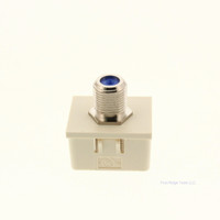 Pass and Seymour Light Almond F-Type Recessed Self-Terminating Coax Video Cable Smooth Jack SFF-LA