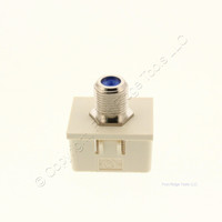Pass and Seymour Light Almond F-Type Recessed Self-Terminating Coax Video Cable Smooth Jack SFF-LA