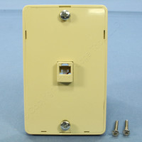 Pass & Seymour Ivory RJ-11 QUICKCONNECT Wall Mount Phone Jack 630A Telephone Outlet 4-Conductor WMTE14-I