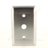 Pass and Seymour Type 430 Stainless Steel 1-Gang Telephone Cable Outlet 13/32" Wallplate Cover SS12