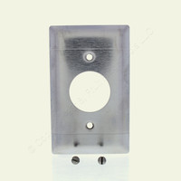 Pass and Seymour Magnetic Type 430 Stainless Steel 1-Gang 1.406" Receptacle Single Outlet Wallplate Lined Cover S7
