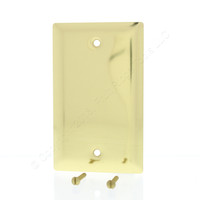 Pass and Seymour Polished Solid Brass Blank Cover Wallplate Box Mounted SB13-PB