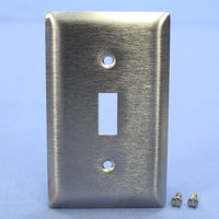 Pass and Seymour Type 430 Magnetic Stainless Steel 1-Gang Toggle Switch Cover Wallplate Smooth Metal SL1