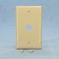 Cooper Ivory Telephone Coaxial Cable Nylon Unbreakable Wallplate Cover .625" Hole 5159V