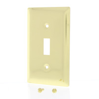 Pass & Seymour Polished Solid Brass Toggle Wallplate Switch Cover Plate SB1-PB