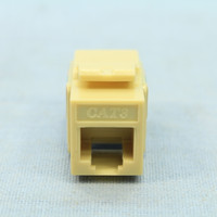 Cooper Ivory Cat3 Snap-In Modular Voice Jack 110 Style 6-Position RJ12 5547-3EV