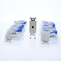 10 Leviton Almond Decora Phone Jack Telephone Wall Plates 6-Position 4-Conductor Type 625 Screw Terminal 40649-A