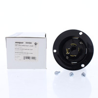 New Cooper Black Twist Turn Locking Flanged Inlet NEMA L14-20P 20A 125/250V 3P4W 6405BK