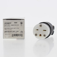 Cooper Straight Blade Safety Grip Nylon Dead-Front Plug Connector NEMA 6-15R 15A 250V 6669