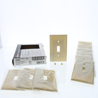 10 Cooper RESIDENTIAL Ivory Standard 1-Gang Switch Wallplate Cover Plates 2134V