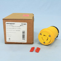 Cooper Yellow Twist Turn Locking Plug Connector Non-NEMA 20A 125/250V 3P3W Hart-Lock Industrial Specification 7314CY