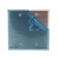 Cooper Antimicrobial Copper CuVerro Rose Blank 2-Gang Cover Wallplate Standard Size 93152CUR