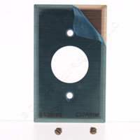 Cooper Antimicrobial Copper CuVerro Rose 1-Gang Receptacle Wallplate Single Outlet Cover 1.406" Standard Size 93091CUR