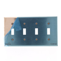 Cooper Antimicrobial Copper CuVerro Rose 4-Gang Toggle Switch Cover Wallplate 93074CUR