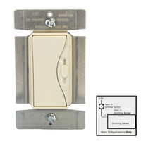 Cooper Aspire Desert Sand 1-Pole/3-Way Preset Fluorescent Dimmer Switch 8A 277V (NOT 120V) w/Mark 10 Ballast Only 95687DS