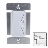 Cooper Aspire Alpine White 1-Pole/3-Way Preset Fluorescent Dimmer Switch 8A 277V (NOT 120V) for Mark 10 Ballast Only 95687WS