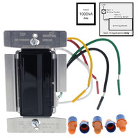 Cooper ACCELL Black Smart Master Dimmer Preset Fluorescent Mark 10 Light Switch Multi-Way 1000VA 120VAC (For Mark 10, AmbiStar & Tu-Wire Ballasts Only) AF10-BK
