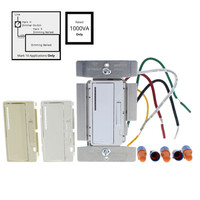 Cooper ACCELL White/Ivory/Light Almond Smart Master Dimmer Preset Fluorescent Light Switch Multi-Way 1000VA 120V (For Mark 10, AmbiStar & Tu-Wire Ballasts Only) AF10-C2