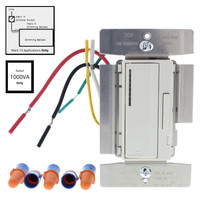 Cooper ACCELL Light Almond Smart Master Dimmer Preset Fluorescent Light Multi-Way 1000VA 120VAC (For Mark 10, AmbiStar & Tu-Wire Ballasts Only) AF10-LA