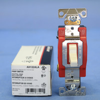 Cooper Arrow Hart Light Almond INDUSTRIAL Grade 4-WAY Toggle Wall Light Switch 20A 120/277VAC AH1224LA
