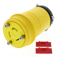 Cooper Yellow Twist Turn Locking Plug Connector NEMA L11-20R 20A 125/250V 3Ø Severe Duty L1120CY