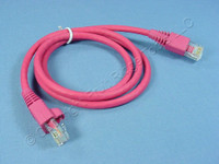 Leviton Red Cat 5e 3 Ft Ethernet LAN Patch Cord Network Cable Booted Cat5e 5G460-3R
