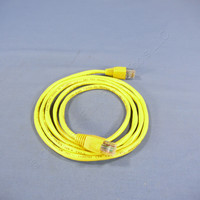 Leviton Yellow Cat 5 5 Ft Ethernet LAN Patch Cord Network Cable Cat5 Yellow Boot 5G454-5Y