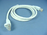 Leviton White Cat 5e 3 Ft Ethernet LAN Patch Cord Network Cable Booted Cat5e 5G460-3W