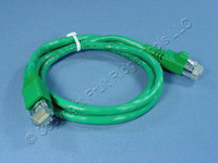 Leviton Green Cat 5e 3 Ft Ethernet LAN Patch Cord Network Cable Booted Cat5e 5G460-3G