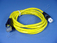 Leviton Yellow Cat 5e 5 Ft Ethernet LAN Patch Cord Network Cable Booted Cat5e 5G455-5Y