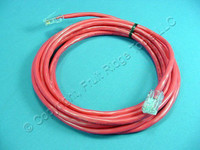 Leviton Red Cat 5 10ft Ethernet LAN Patch Cord Network Cable Cat5 8P8C 24AWG 52455-10R