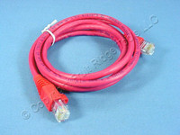 Leviton Red Cat 5e 5 Ft Ethernet LAN Patch Cord Network Cable Booted Cat5e 5G460-5R