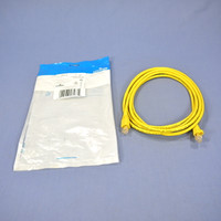 Leviton Yellow Cat 5e 10 Ft Ethernet LAN Patch Cord Network Cable Booted Cat5e 5G460-10Y
