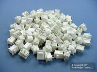 100 Leviton White Snap-In Mini Rocker Panel Switches ON/OFF 10A 125V Single Pole/Throw SPST Micro MR002