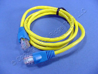 Leviton Yellow Cat 5 3 Ft Ethernet LAN Patch Cord Network Cable Cat5 Red Boot 5G454-3R