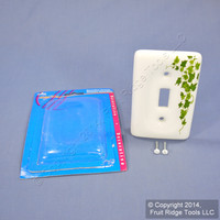 Leviton Green Vine Ceramic Toggle Switch Cover Wallplate Switchplate 89501-GRN