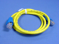 Leviton Yellow Cat 5 3 Ft Ethernet LAN Patch Cord Network Cable Cat5 Blue Boot 5G454-3L