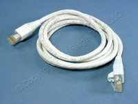 Leviton White Cat 5e 5 Ft Ethernet LAN Patch Cord Network Cable Booted Cat5e 5G460-5W
