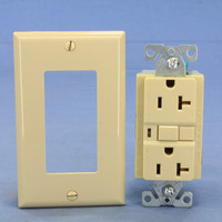 Cooper Ivory GFCI GFI Outlet Straight Blade Receptacle with Quick-Connect NEMA 5-20R 20A 125V Bulk VGF20BVM