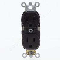 Leviton Brown New Style SCRATCHED Industrial Grade Narrow Receptacle Outlet Straight Blade 5-15R 15A 125V 5252