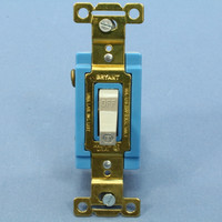 Bryant Gray Residential Toggle Single Pole Switch Control 15A 120/277V 4801-GRY
