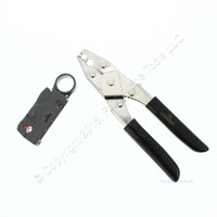 Leviton Video Coax Crimp Tool Kit w/ Cable Stripper 40809-VCK