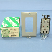 Bryant Gray ISOLATED Ground SURGE Suppressor Decorator Receptacle Outlet Protector NEMA 5-20R 20A 125V SP53TIGGRY