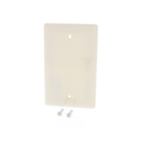 Hubbell Ivory 1-Gang Blank Unbreakable Nylon Cover Wallplate Box Mount NP13I