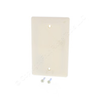 New Hubbell Ivory Standard 1-Gang Box Mount Blank Plastic Cover Wallplate NP13I