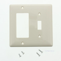 Hubbell Light Almond NYLON Toggle Switch Decorator Cover GFCI Wallplate NP126LA