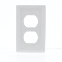 Hubbell White 1-Gang UNBREAKABLE Receptacle Wallplate Duplex Outlet Cover NP8W