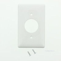 Hubbell White 1.406" UNBREAKABLE Nylon Receptacle Wallplate 1-Gang Outlet Cover NP7W