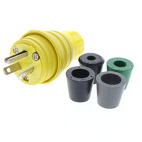 New Eaton Yellow Male Watertight Straight Blade Connector Plug 7-15P 15A 277V 2P3W 14W34 Bagged